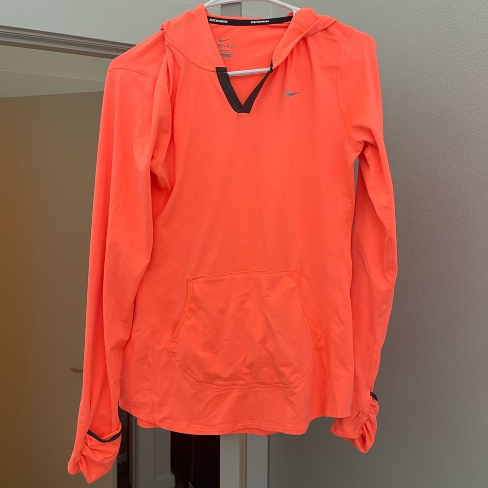 Nike Running Dri Fit Womens Medium V Neck Hoodie